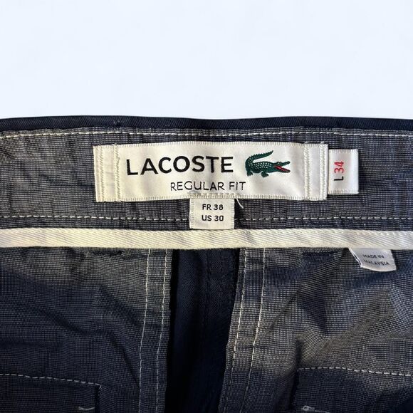 Dark blue Lacoste chino pants size 30 - Picture 3 of 4